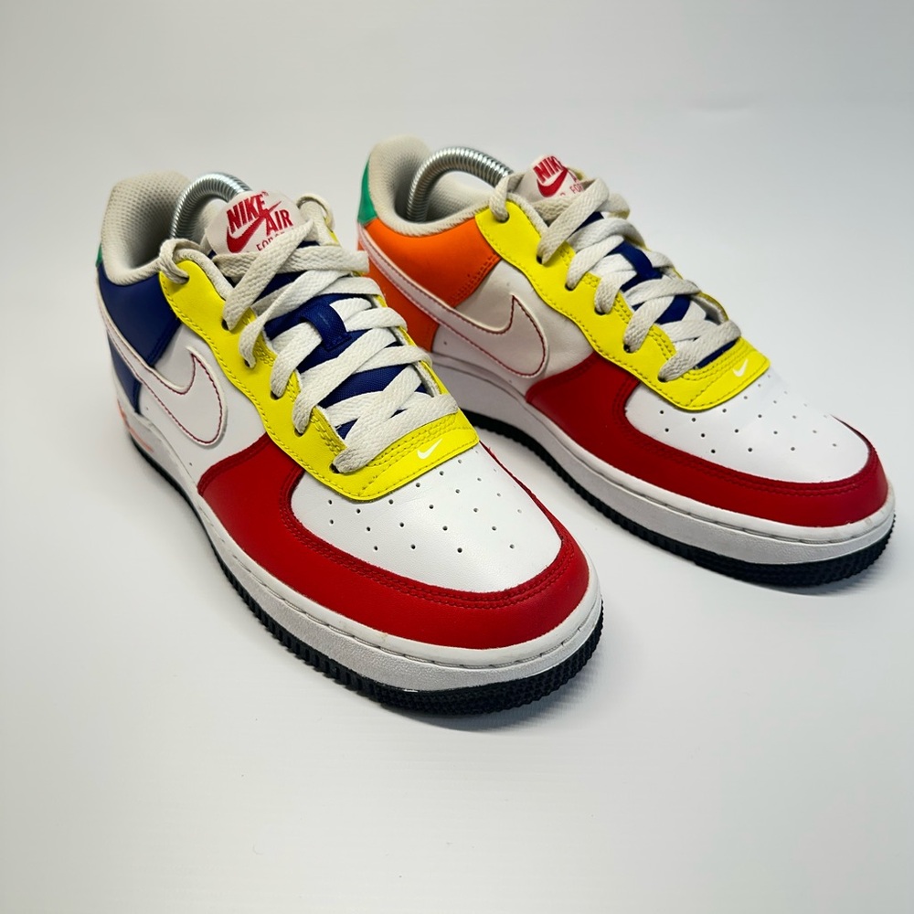 Nike Air Force 1 LV8 Rubik's Cube University Red White FN6980 657 Size 6.5Y